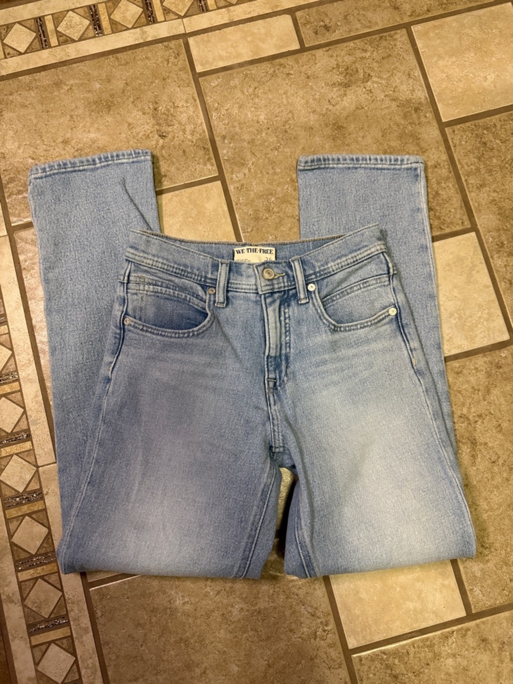 We The Free Light Blue Straight Leg Jeans